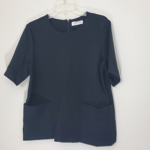 Everlane Tops - Everlane Black Thick Boxy Blouse, Size Large